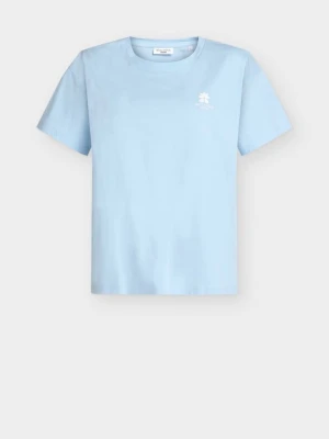 T-shirt z nadrukiem Marc O'Polo jasnoniebieski