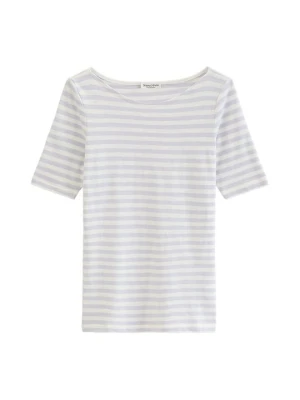 T-shirt z nadrukiem Marc O'Polo jasnoniebieski
