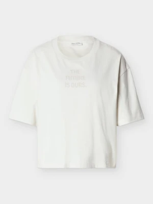 T-shirt z nadrukiem Marc O'Polo jasnoszary