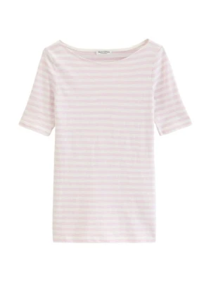 T-shirt z nadrukiem Marc O'Polo liliowy