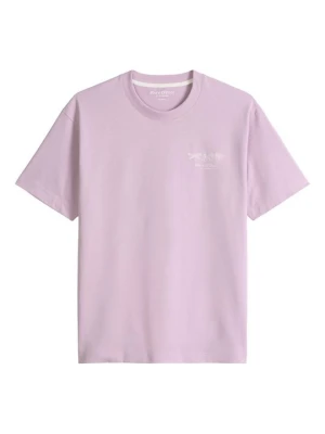 T-shirt z nadrukiem Marc O'Polo liliowy