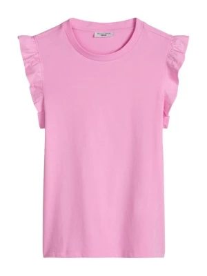 T-shirt z nadrukiem Marc O'Polo morelowy