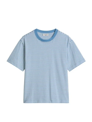 T-shirt z nadrukiem Marc O'Polo niebieski