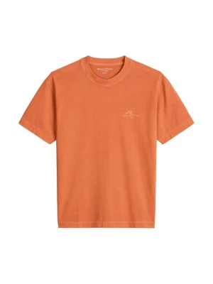 T-shirt z nadrukiem Marc O'Polo pomarańczowy