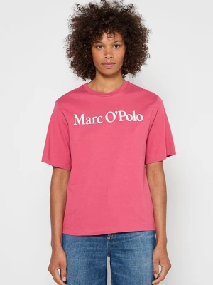 T-shirt z nadrukiem Marc O'Polo różowy melanż