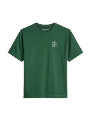T-shirt z nadrukiem Marc O'Polo zielony