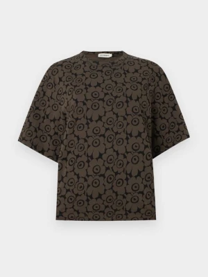 T-shirt z nadrukiem Marimekko brązowy