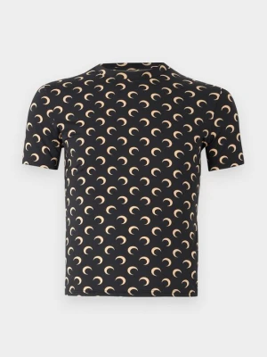 T-shirt z nadrukiem Marine Serre brązowy