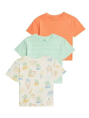 T-shirt z nadrukiem Marks & Spencer jasnozielony