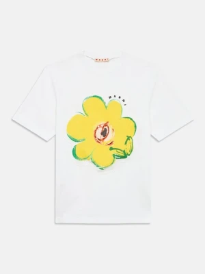 T-shirt z nadrukiem Marni biały