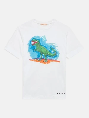 T-shirt z nadrukiem Marni biały