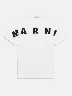 T-shirt z nadrukiem Marni biały