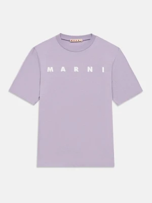 T-shirt z nadrukiem Marni liliowy