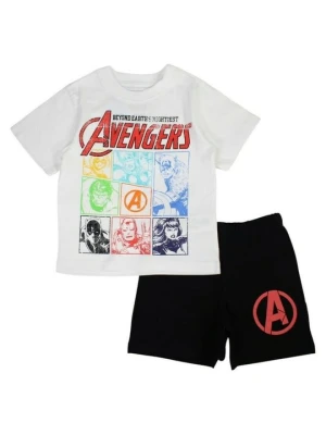 T-shirt z nadrukiem Marvel biały