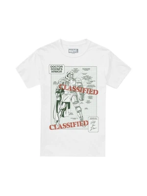 T-shirt z nadrukiem Marvel biały