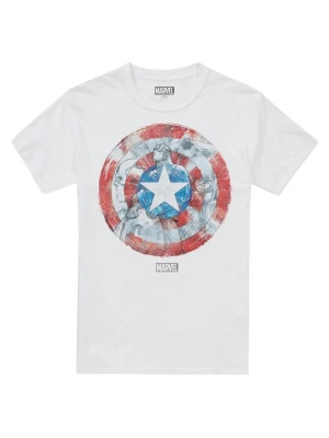 T-shirt z nadrukiem Marvel biały