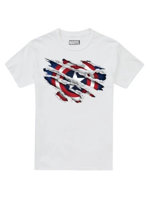 T-shirt z nadrukiem Marvel biały