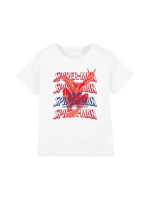 T-shirt z nadrukiem Marvel biały