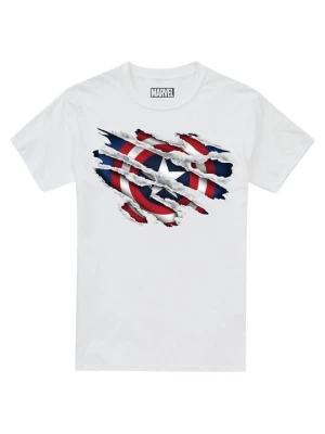 T-shirt z nadrukiem Marvel biały