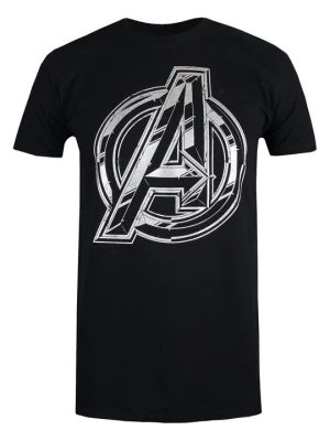 T-shirt z nadrukiem Marvel czarny