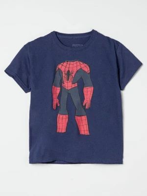 T-shirt z nadrukiem Marvel granatowy
