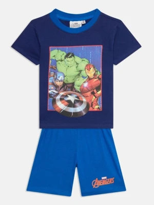 T-shirt z nadrukiem Marvel granatowy