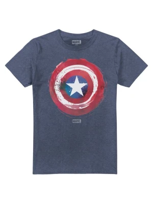 T-shirt z nadrukiem Marvel granatowy