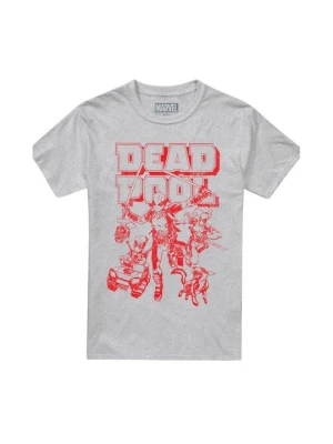 T-shirt z nadrukiem Marvel jasnoszary melanż