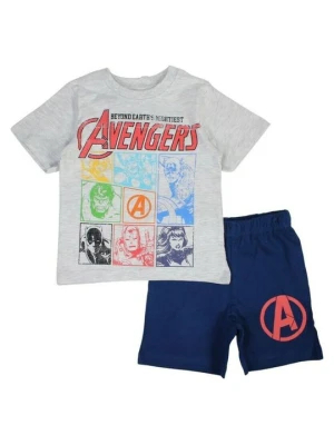 T-shirt z nadrukiem Marvel szary
