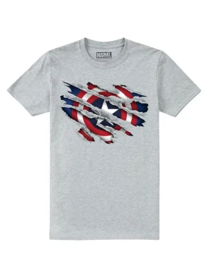 T-shirt z nadrukiem Marvel szary