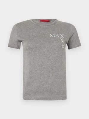 T-shirt z nadrukiem MAX&Co. szary