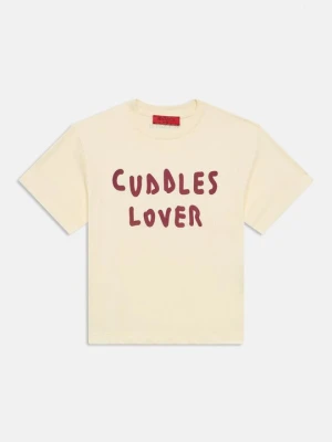 T-shirt z nadrukiem MAX&Co. biały
