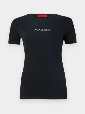 T-shirt z nadrukiem MAX&Co. czarny