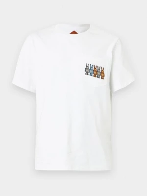 T-shirt z nadrukiem MCM biały