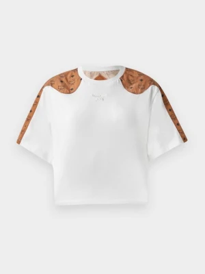 T-shirt z nadrukiem MCM biały