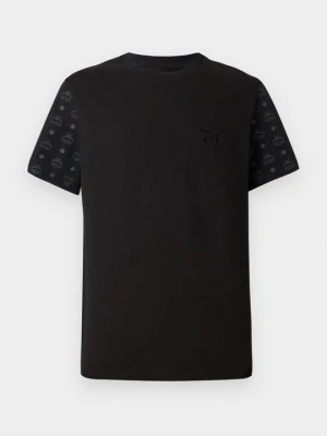T-shirt z nadrukiem MCM czarny