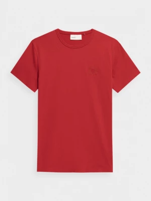 T-shirt z nadrukiem męski - czerwony OUTHORN