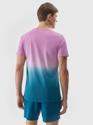 T-shirt z nadrukiem męski - fioletowy 4F