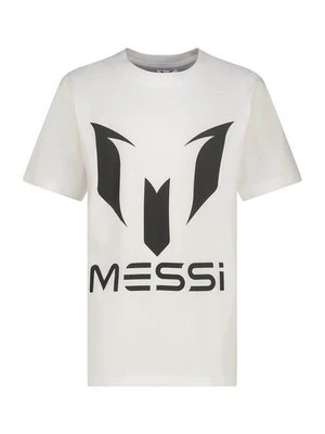 T-shirt z nadrukiem Messi biały