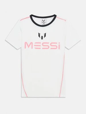 T-shirt z nadrukiem Messi biały