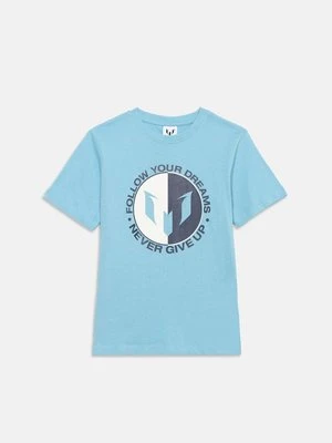 T-shirt z nadrukiem Messi jasnoniebieski