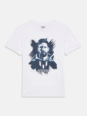 T-shirt z nadrukiem Messi biały