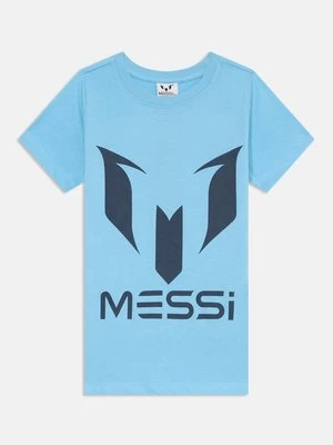 T-shirt z nadrukiem Messi jasnoniebieski