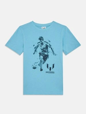 T-shirt z nadrukiem Messi jasnoniebieski