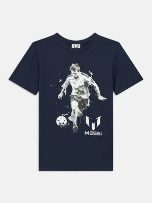 T-shirt z nadrukiem Messi granatowy