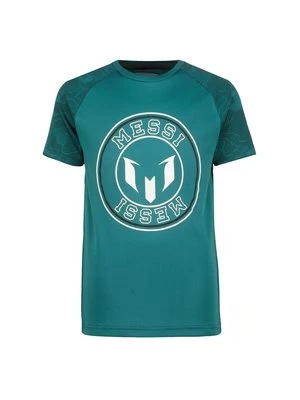 T-shirt z nadrukiem Messi niebieski