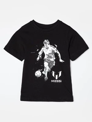T-shirt z nadrukiem Messi czarny