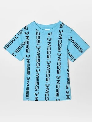 T-shirt z nadrukiem Messi jasnoniebieski