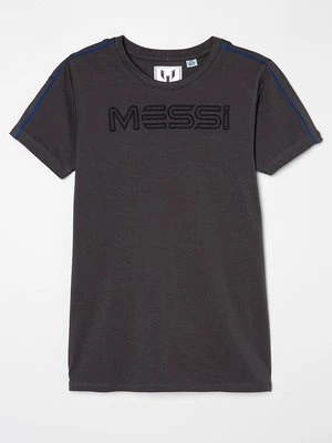 T-shirt z nadrukiem Messi ciemnoszary