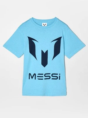 T-shirt z nadrukiem Messi jasnoniebieski